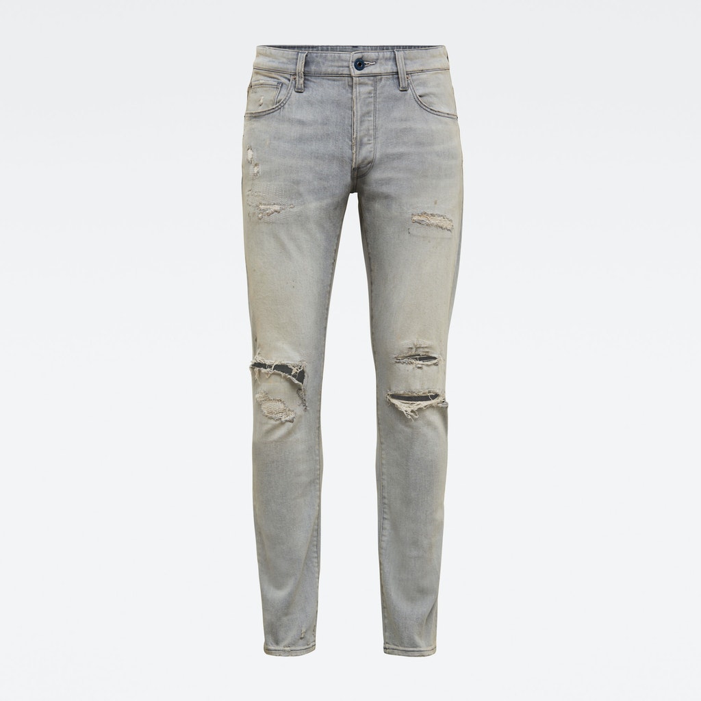 G-star 3301 Slim Jeans 34 Vintage Ripped Oreon Grey günstig online kaufen