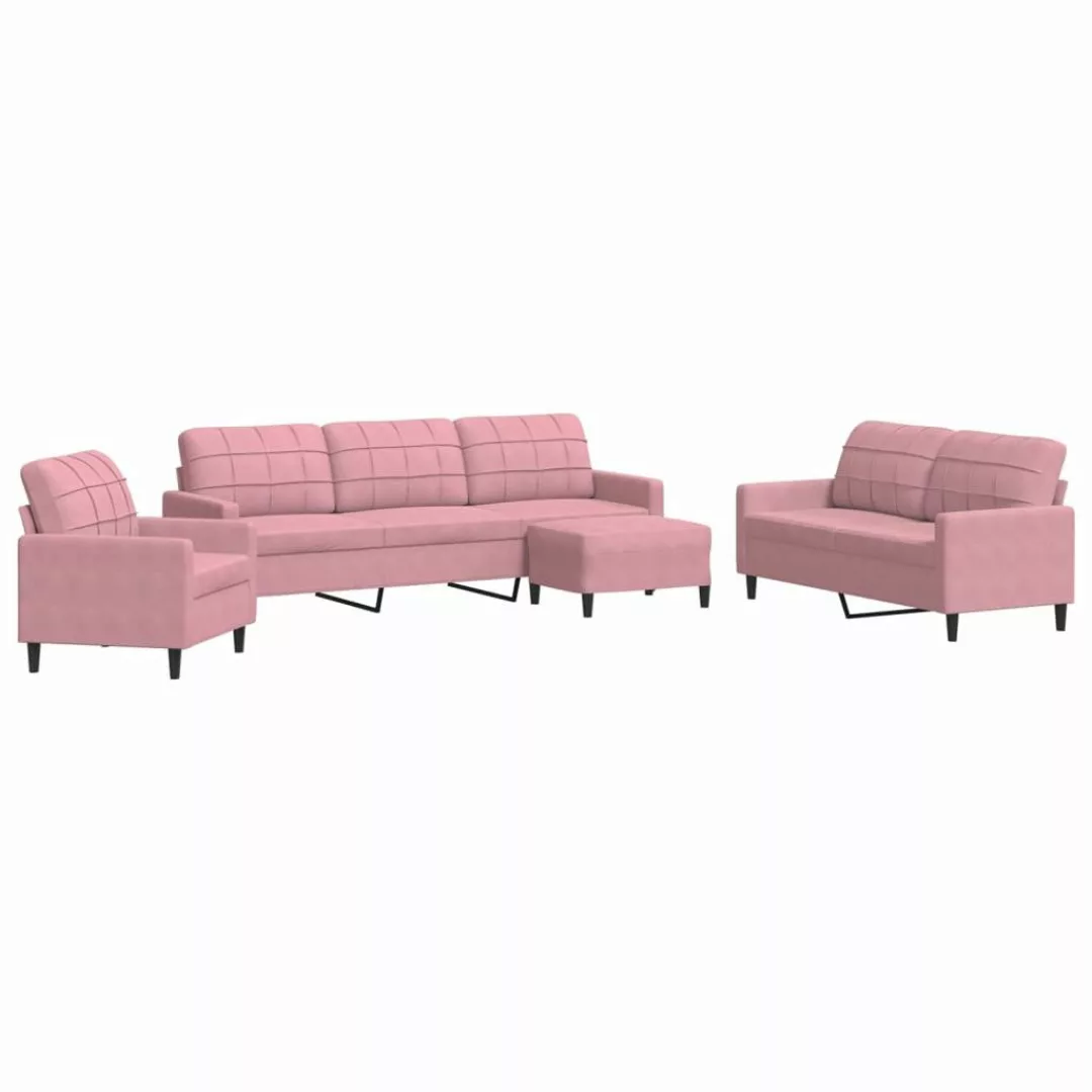 vidaXL Sofa 4-tlg. Sofagarnitur mit Kissen günstig online kaufen