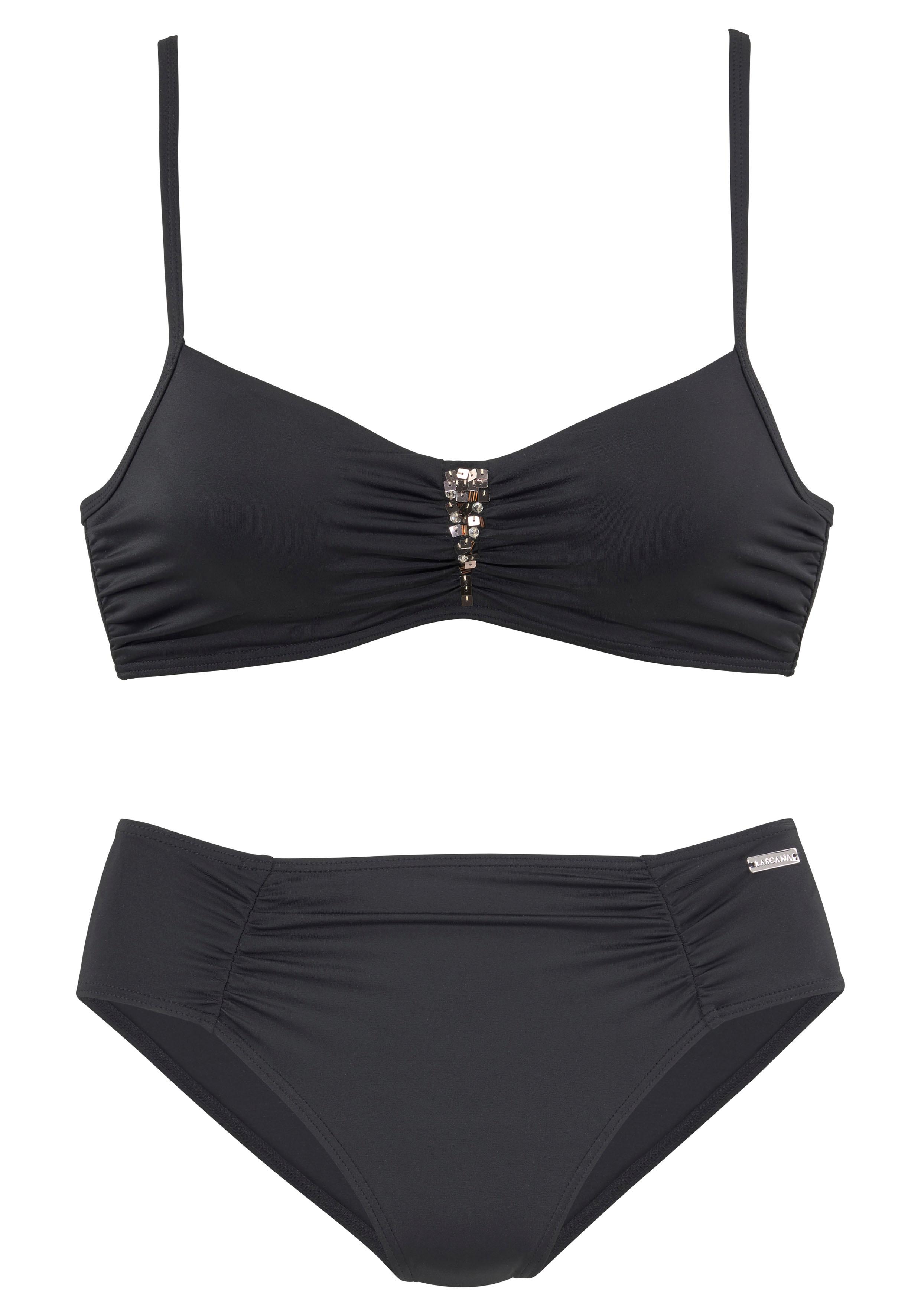 LASCANA Bügel-Bikini, mit Pailletten-Verzierung günstig online kaufen