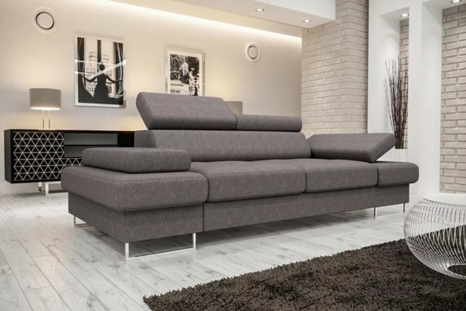 JVmoebel Sofa Design Sofa 3 Sitzer Multifunktion Couch Polster Schlafsofas günstig online kaufen