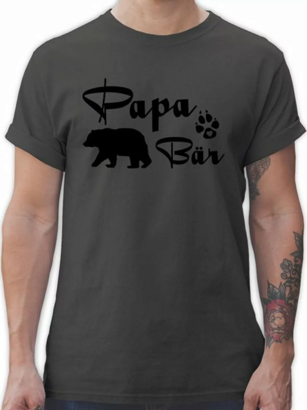 Shirtracer T-Shirt Papa Bär Lettering Vatertag Geschenk für Papa günstig online kaufen