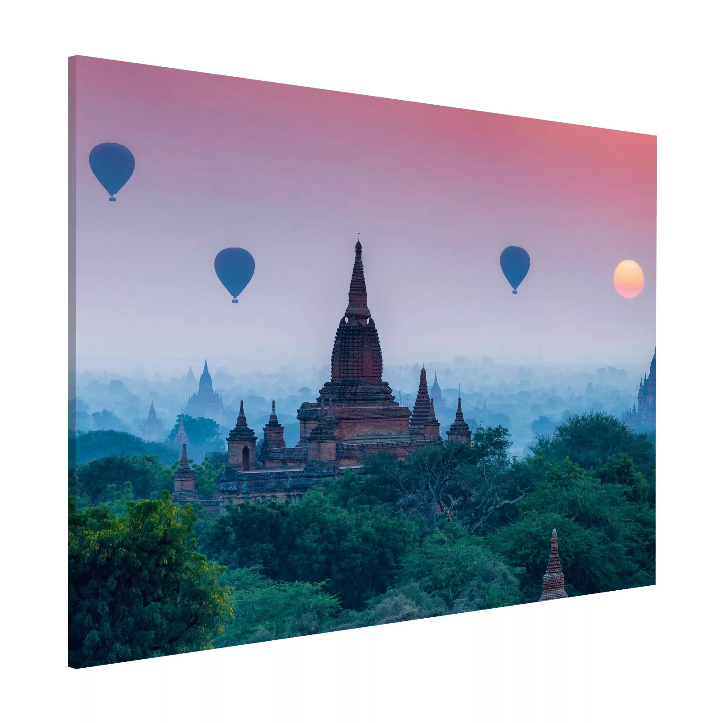 Magnettafel Heißluftballons über Tempelanlage günstig online kaufen