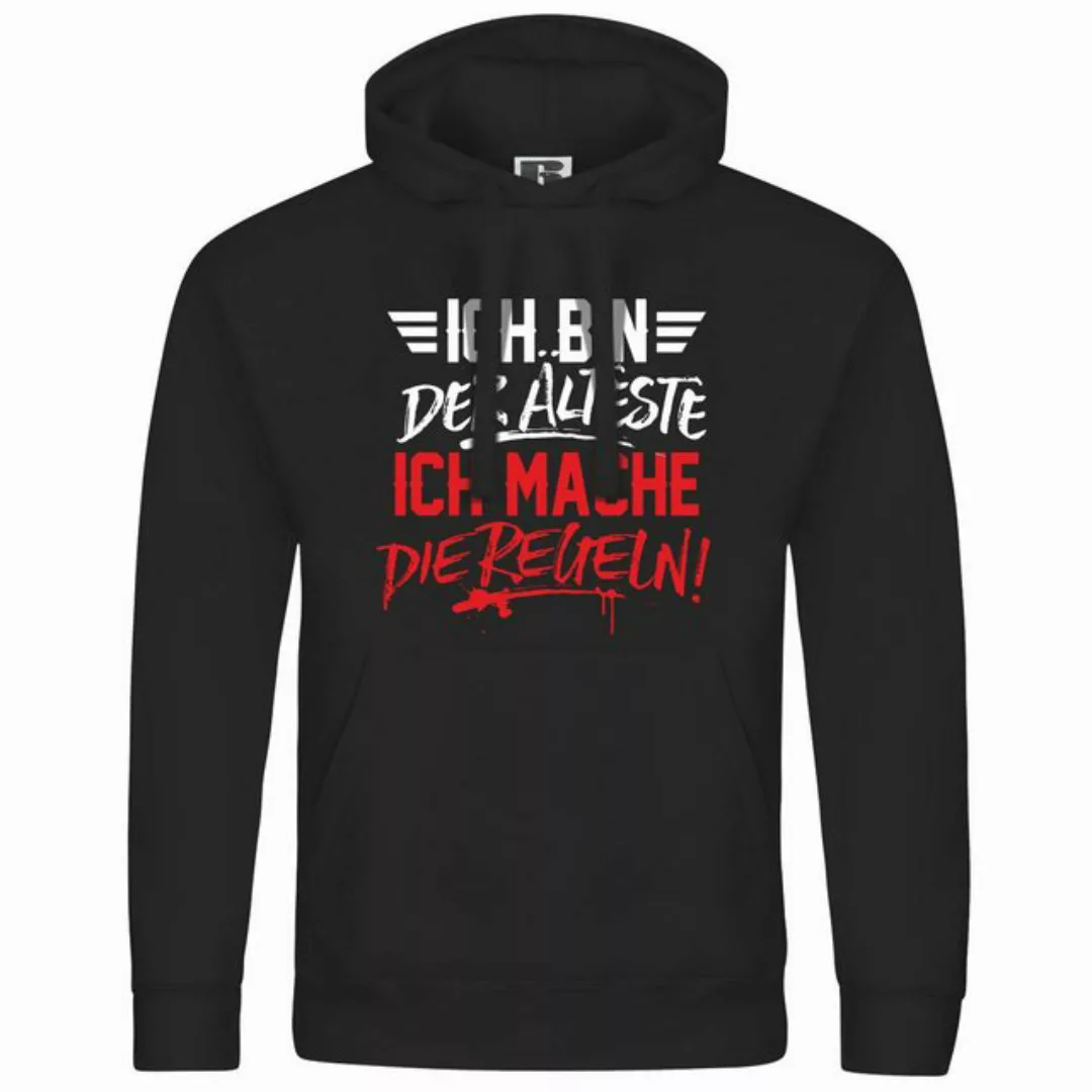 deinshirt Kapuzenpullover Herren Kapuzenpullover Ich bin der Älteste ich ma günstig online kaufen