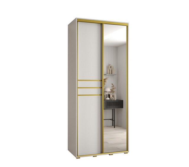 Beautysofa Kleiderschrank Moderner, eleganter Kleiderschrank mit Spiegeltür günstig online kaufen