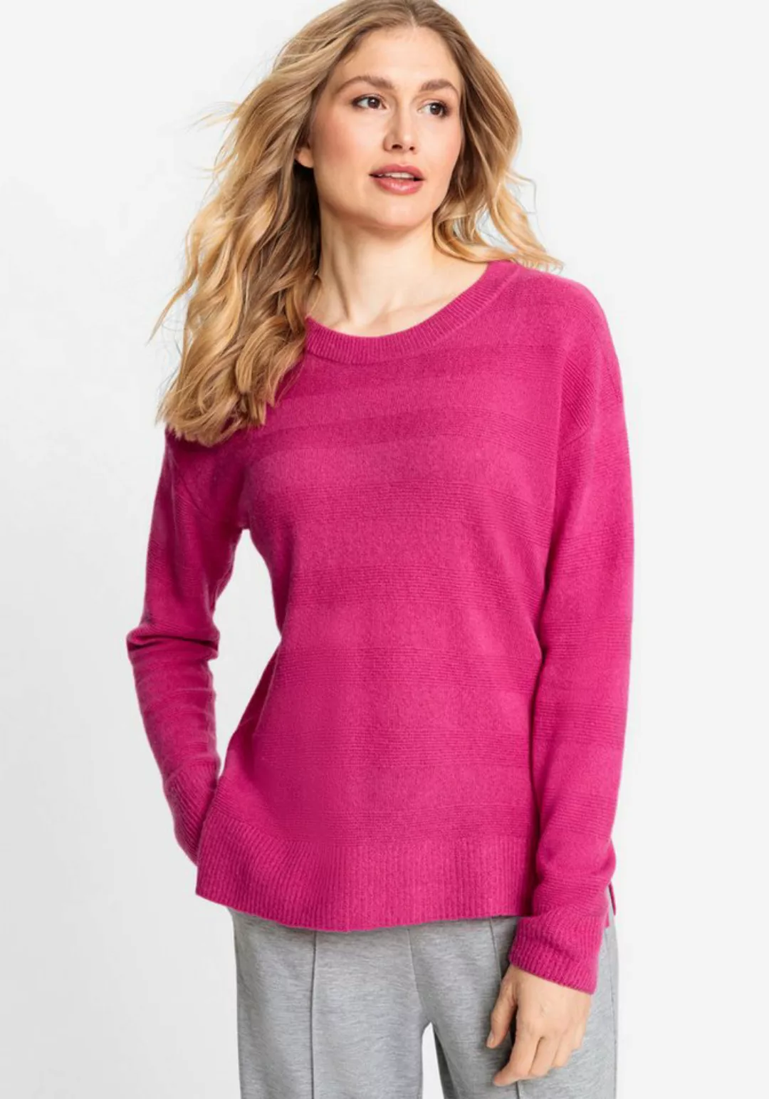 Olsen Rundhalspullover Pullover Long Sleeves günstig online kaufen