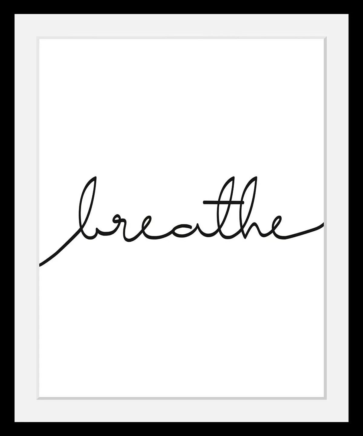 queence Bild "Breathe", Schwarz-Weiß-Schriftzug-Motivationsbilder-Spa-Spa B günstig online kaufen