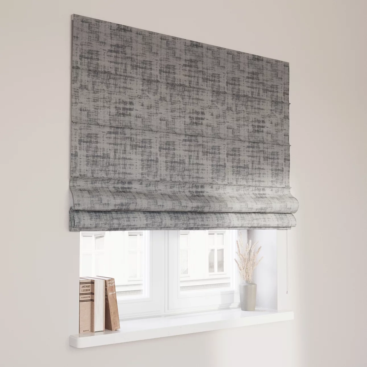 Dekoria Raffrollo Capri, grau, 130 x 170 cm günstig online kaufen