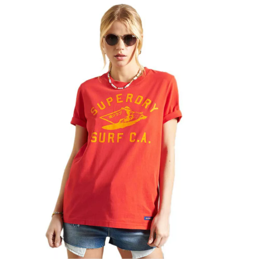 Superdry Cali Surf Classic Crew Kurzarm T-shirt S Apple Red günstig online kaufen