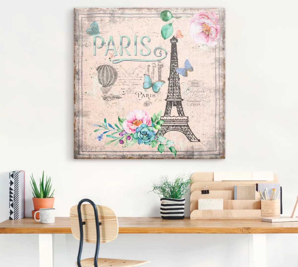 Artland Leinwandbild "Paris - meine Liebe", Gebäude, (1 St.), auf Keilrahme günstig online kaufen