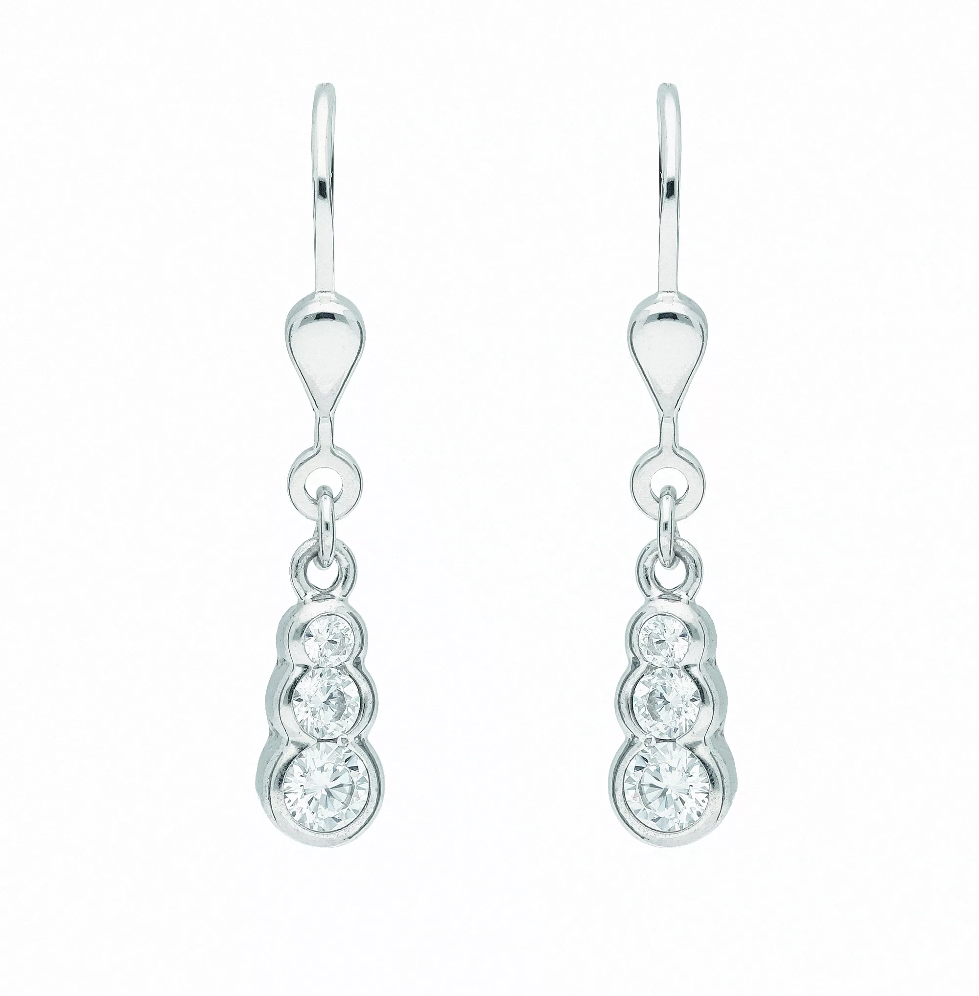 Adelia´s Paar Ohrhänger "1 Paar 925 Silber Ohrringe / Ohrhänger mit Zirkoni günstig online kaufen