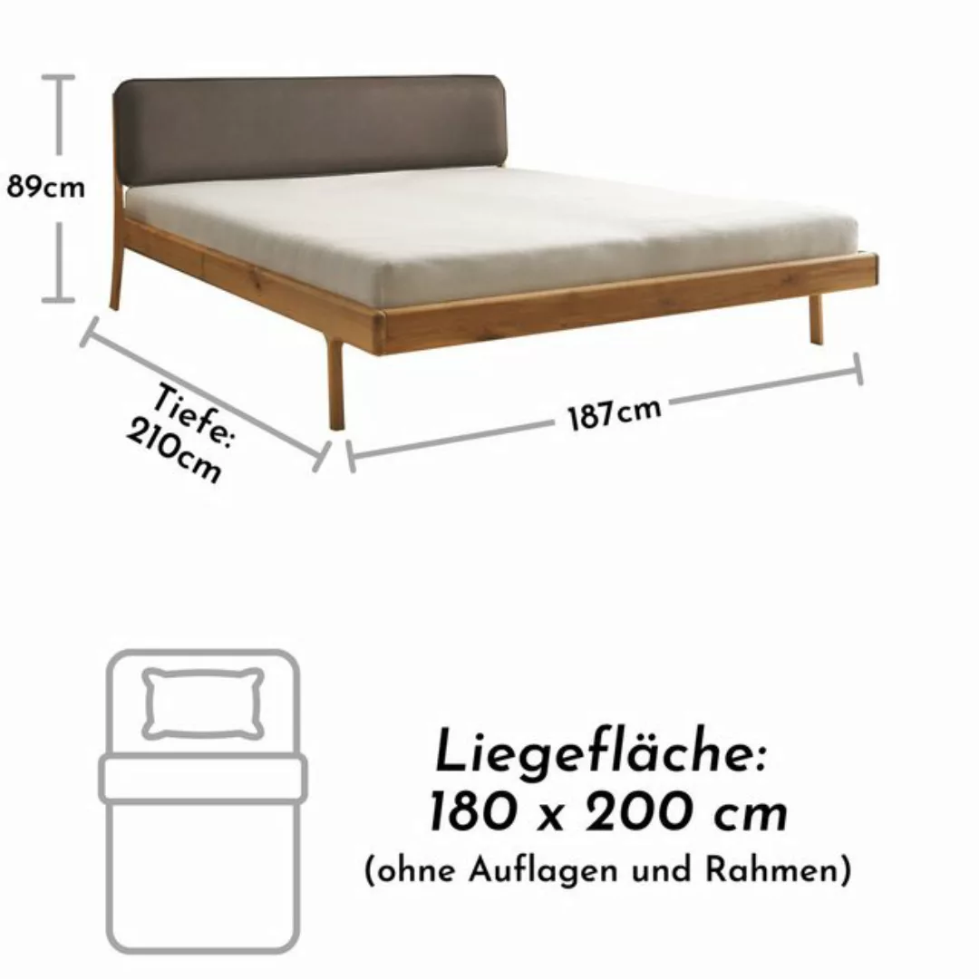 freiraum Bett Trendline Massiv, 187 x 89 x 210 cm (B/H/T) günstig online kaufen