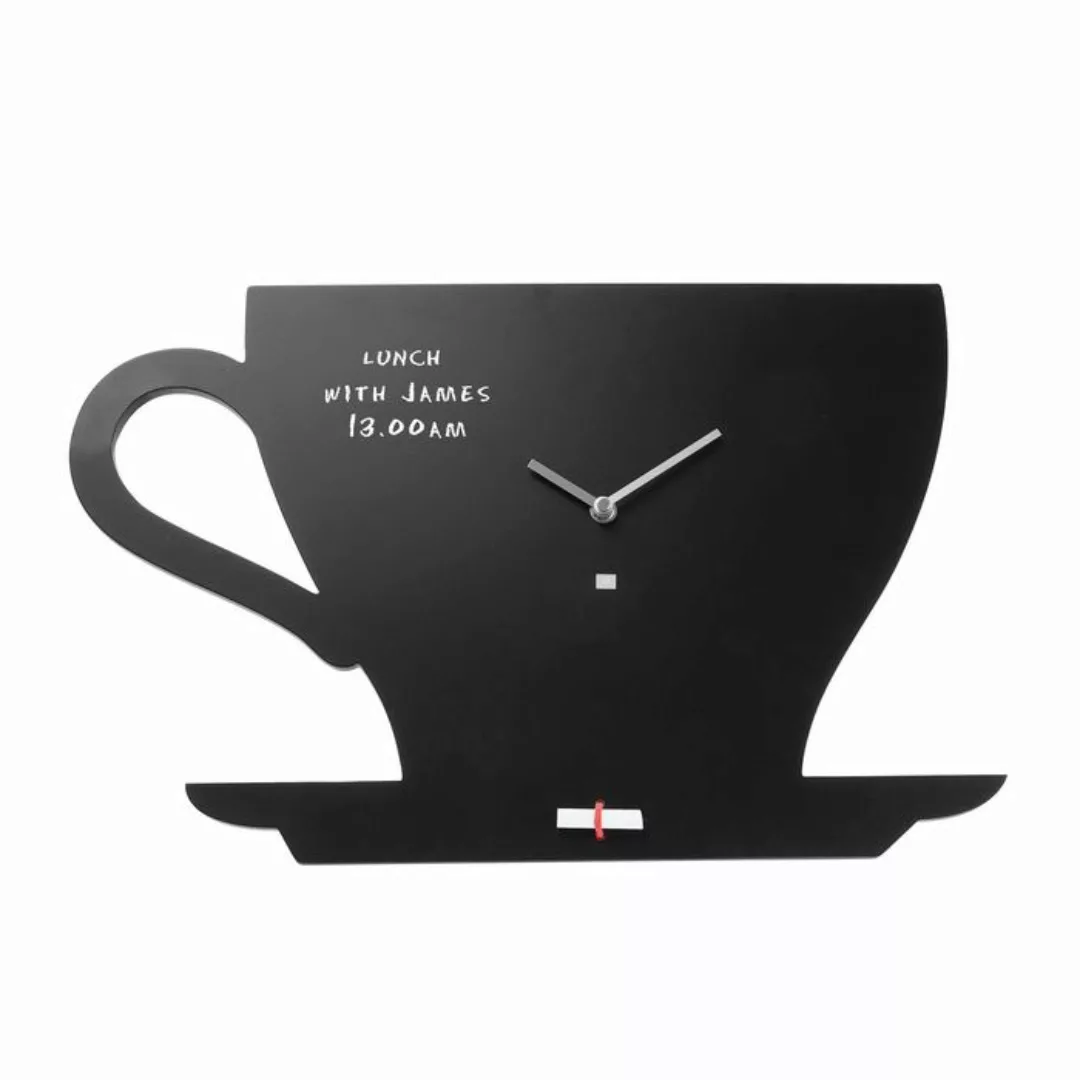 Wanduhr KITCHEN Tasse Schwarz 48cm günstig online kaufen