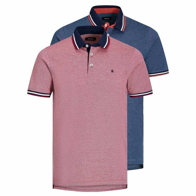 Jack & Jones Herren Poloshirt JJEPAULOS - 2er Pack - Slim Fit günstig online kaufen