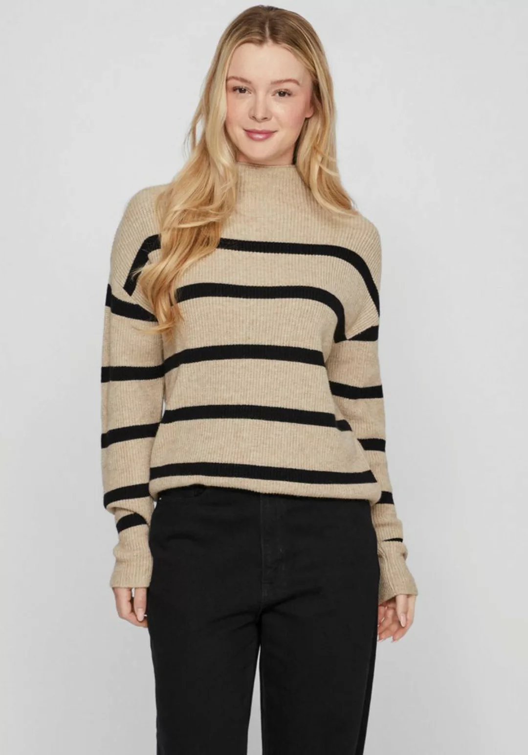 Vila Stehkragenpullover VIRIL MOCKNECK L/S KNIT RIB TOP 2- NOOS günstig online kaufen