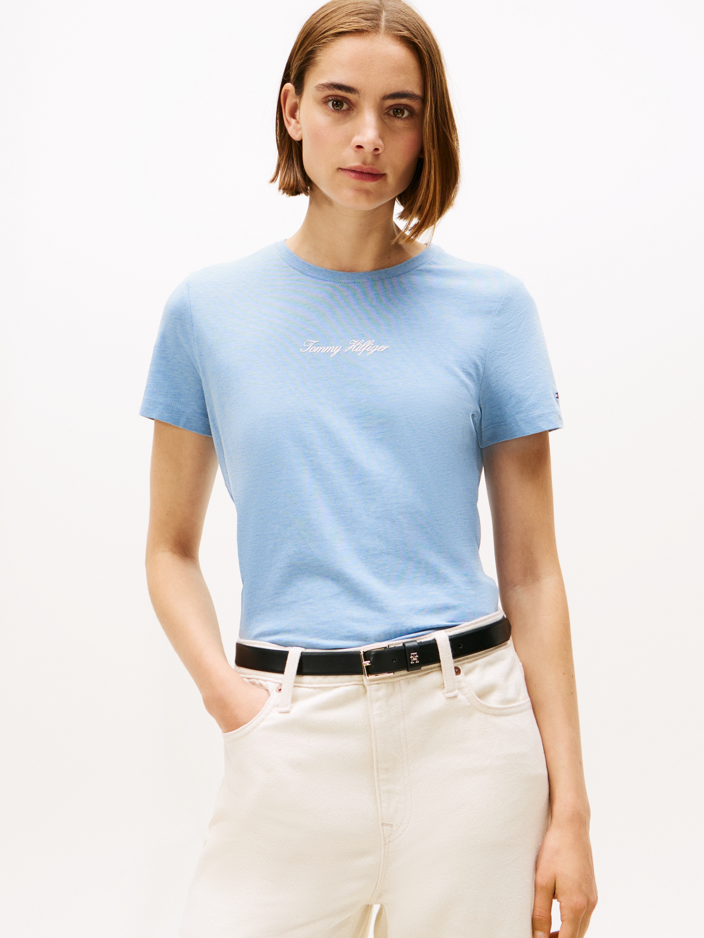 Tommy Hilfiger Kurzarmshirt "CLASSIC SCRIPT REG SS TEE" günstig online kaufen