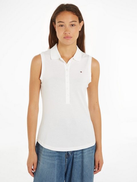 Tommy Hilfiger Poloshirt 1985 SLIM SLEEVELESS POLO mit Logostickerei günstig online kaufen