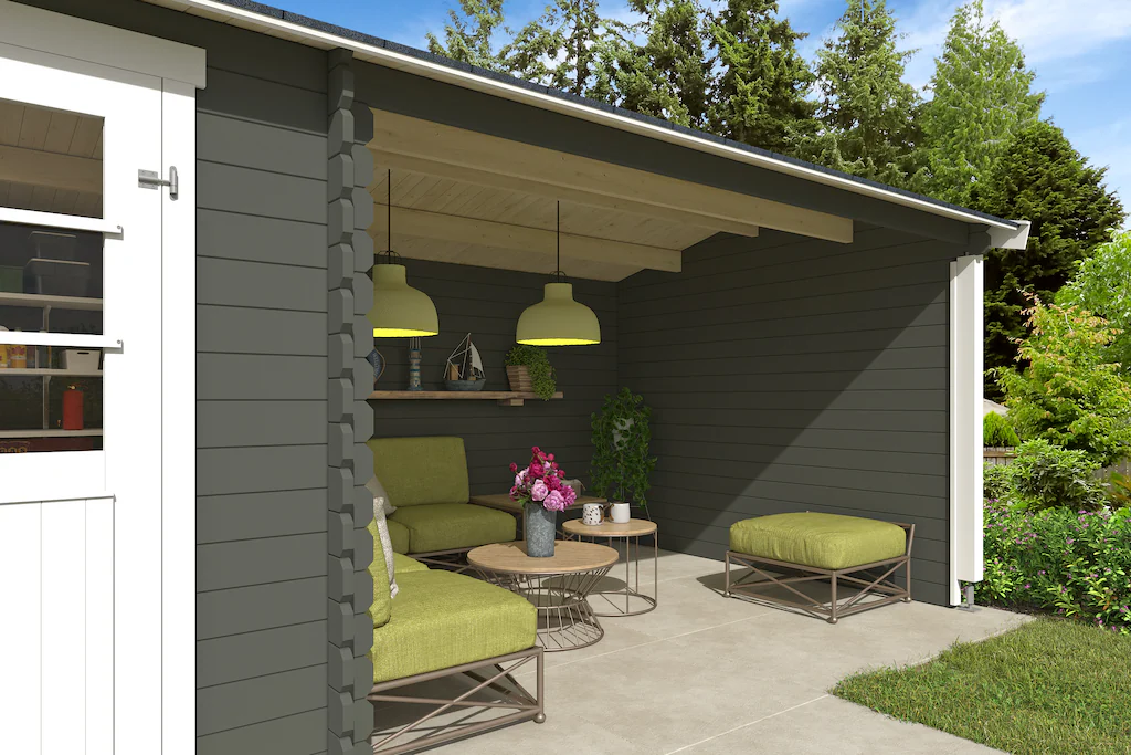 Nordic Holz Gartenhaus-Seitenwand "Serien Tampa, St.Louis, Novia Polus, Jel günstig online kaufen