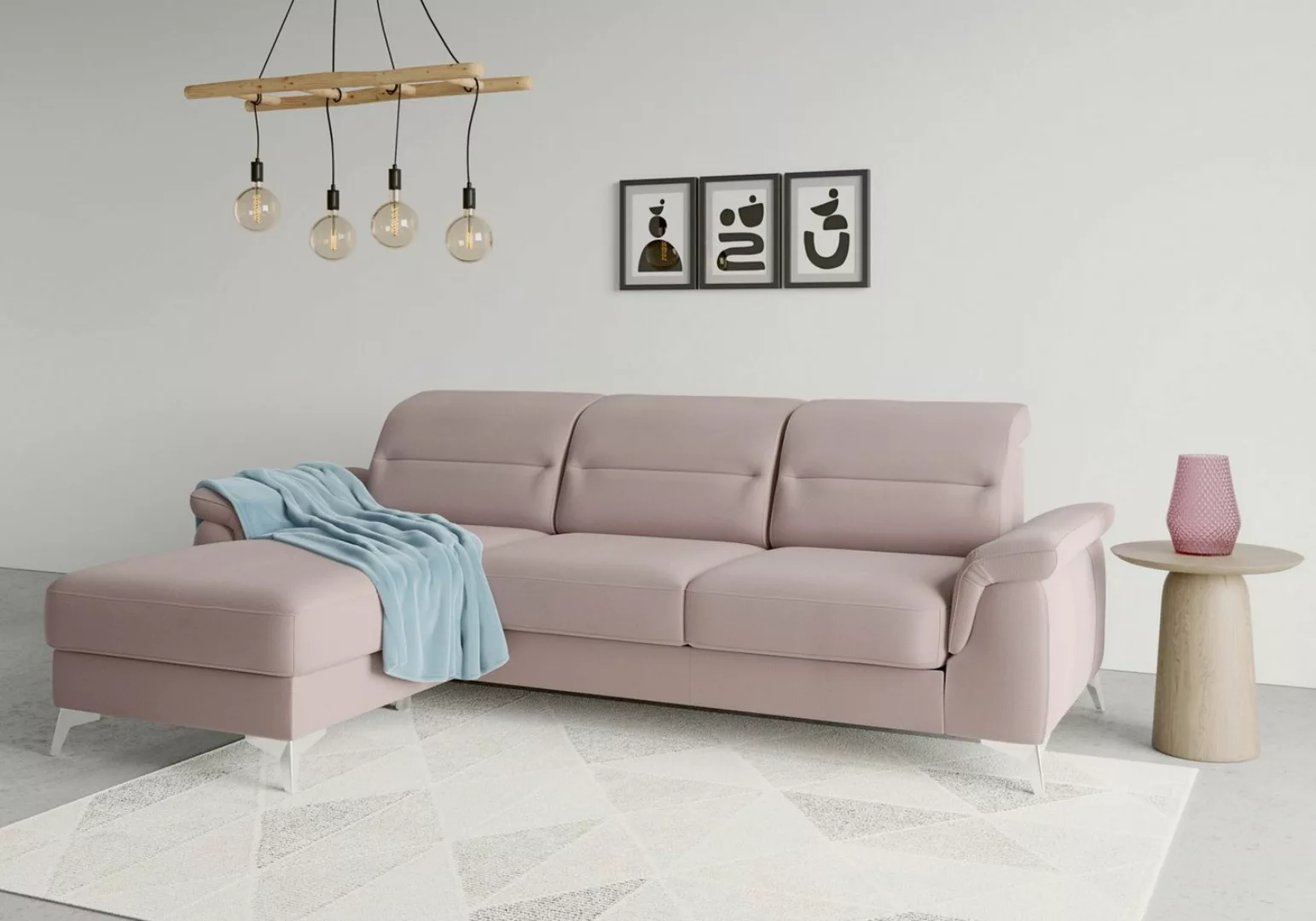 sit&more Ecksofa Sinatra L-Form, mit Recamiere, optinal mit Kopfteilverstel günstig online kaufen