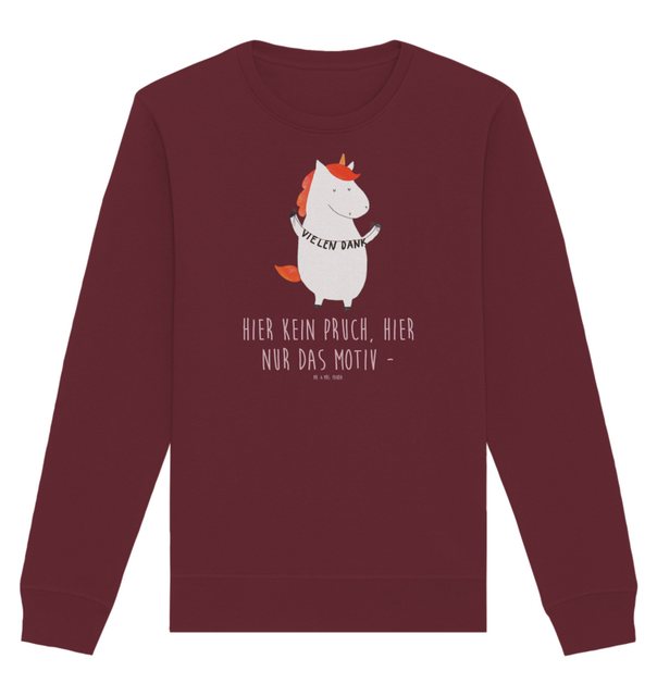 Mr. & Mrs. Panda Longpullover Größe XL Einhorn Dankeschön - Burgundy - Gesc günstig online kaufen