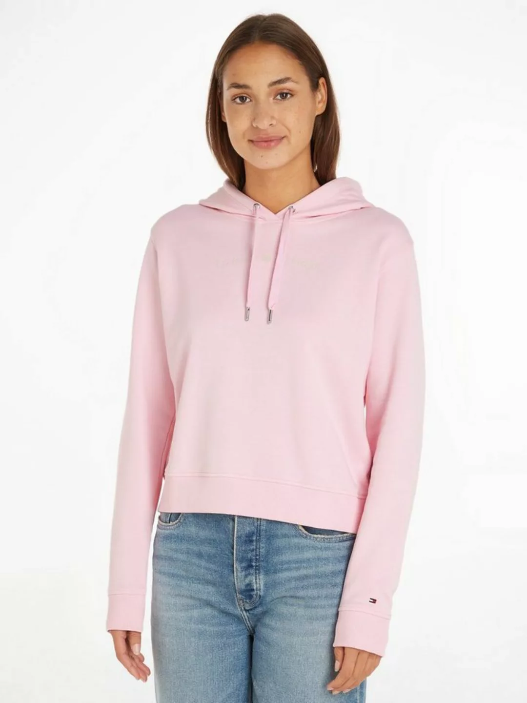 Tommy Hilfiger Kapuzensweatshirt REG FROSTED CORP LOGO HOODIE mit gestickte günstig online kaufen