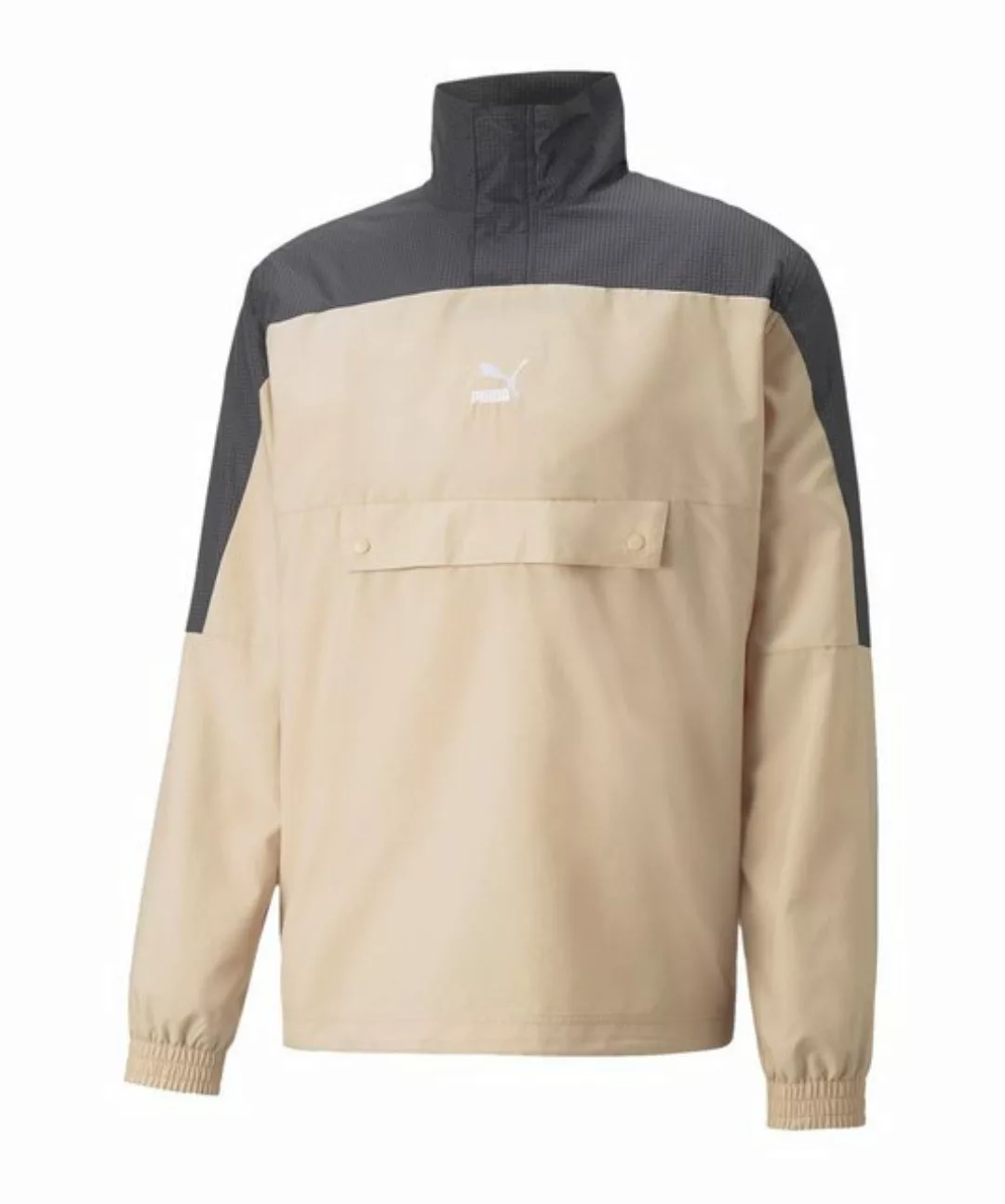 PUMA Sweatshirt SWxP Woven HalfZip Sweatshirt Beige günstig online kaufen