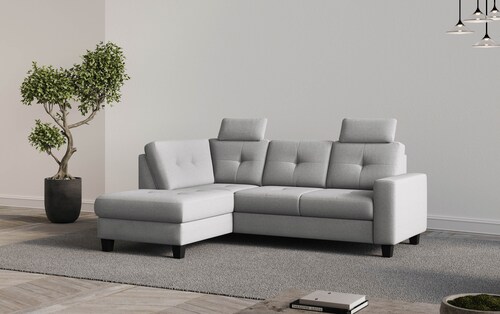 Places of Style Ecksofa "Varese", Kreuznaht in beige günstig online kaufen