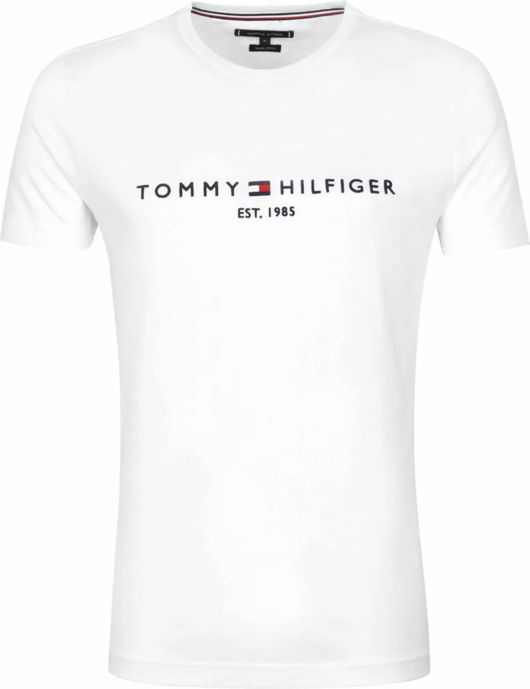 Tommy Hilfiger Logo T-Shirt Weiß - Größe L günstig online kaufen