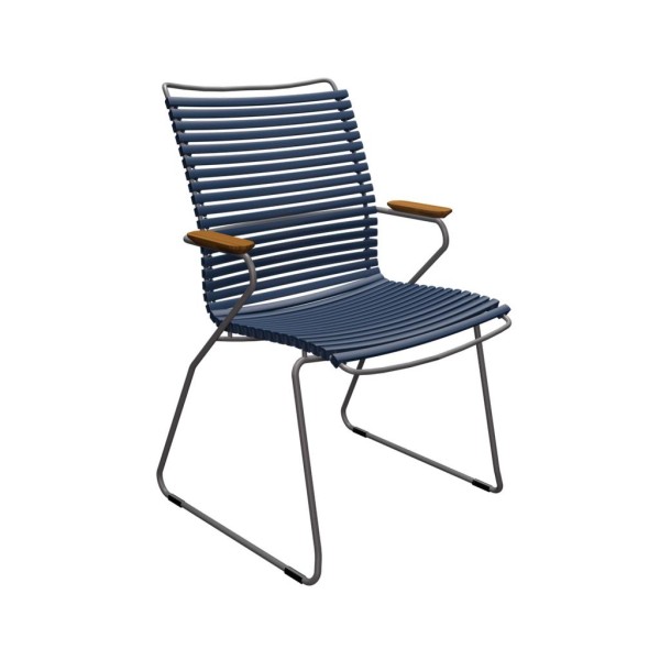 Outdoor Stuhl Click hohe Rückenlehne dunkelblau günstig online kaufen