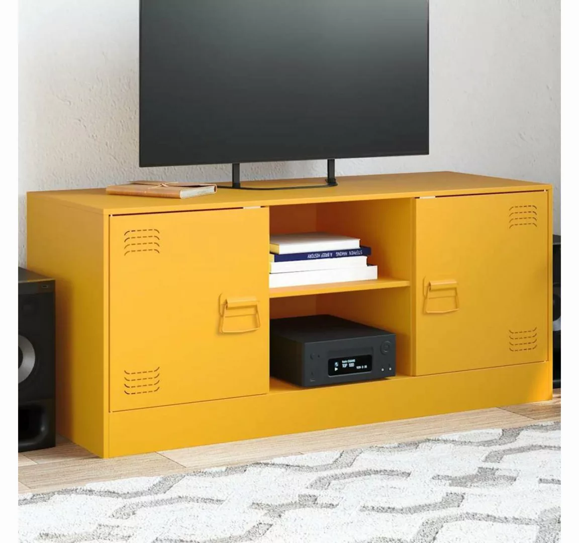 vidaXL Schrankmodule TV-Schrank Senfgelb 99x39x44 cm Stahl günstig online kaufen