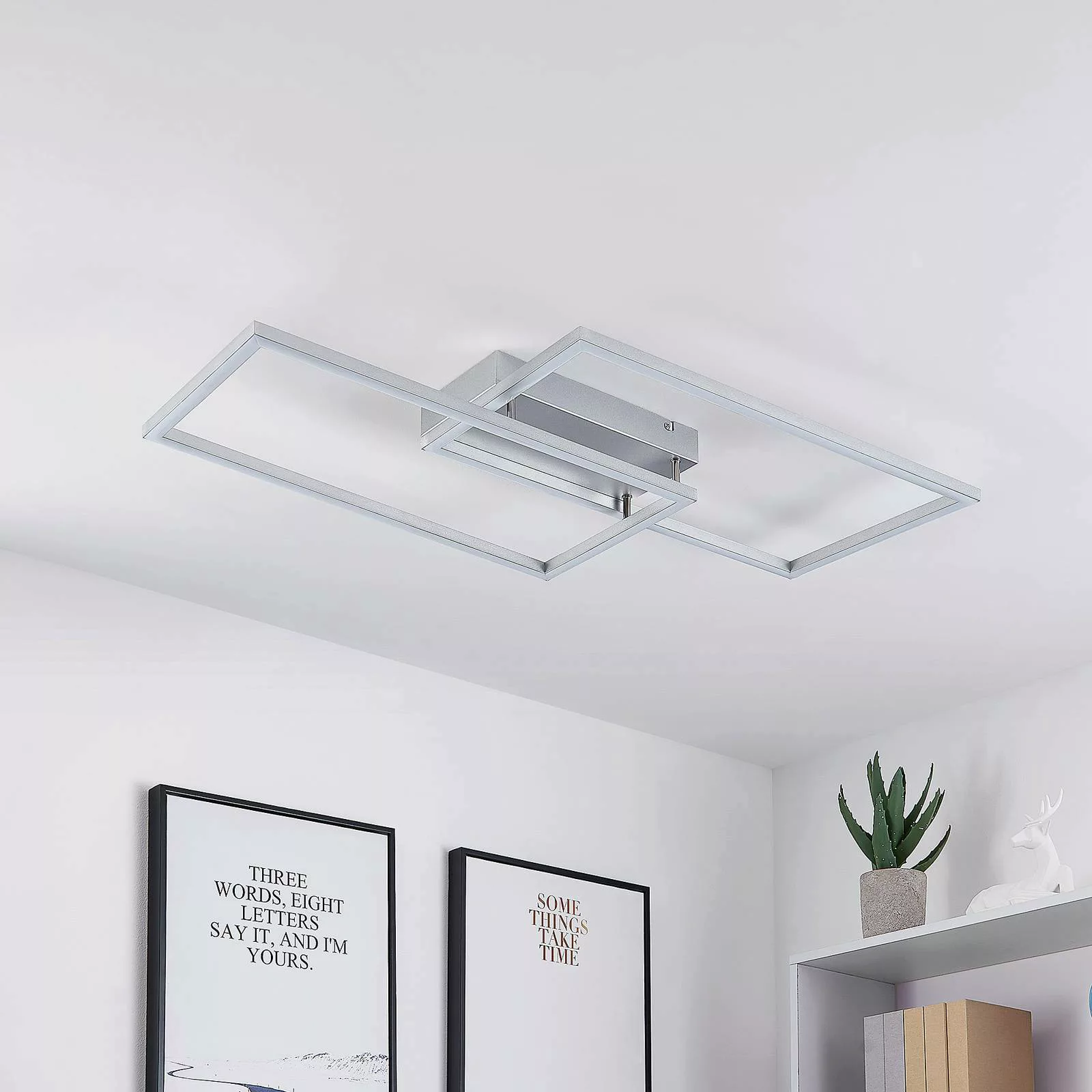 Lucande Muir LED-Deckenlampe, rechteckig, CCT günstig online kaufen