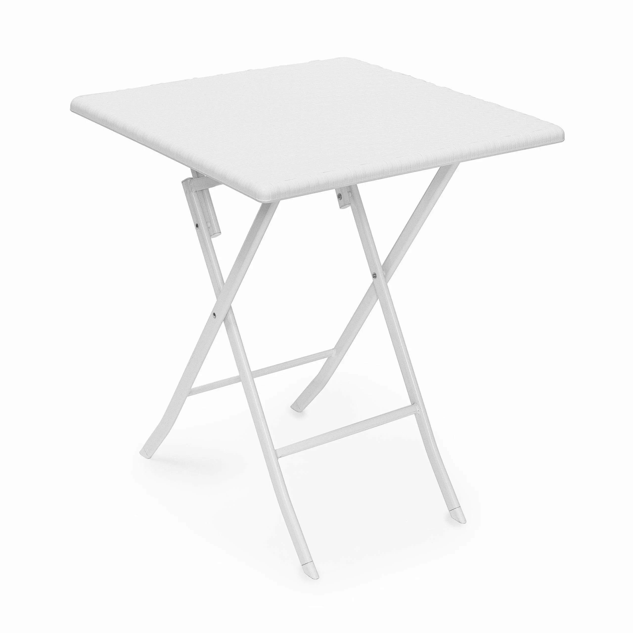 relaxdays Klapptisch Gartentisch klappbar BASTIAN, Weiß günstig online kaufen