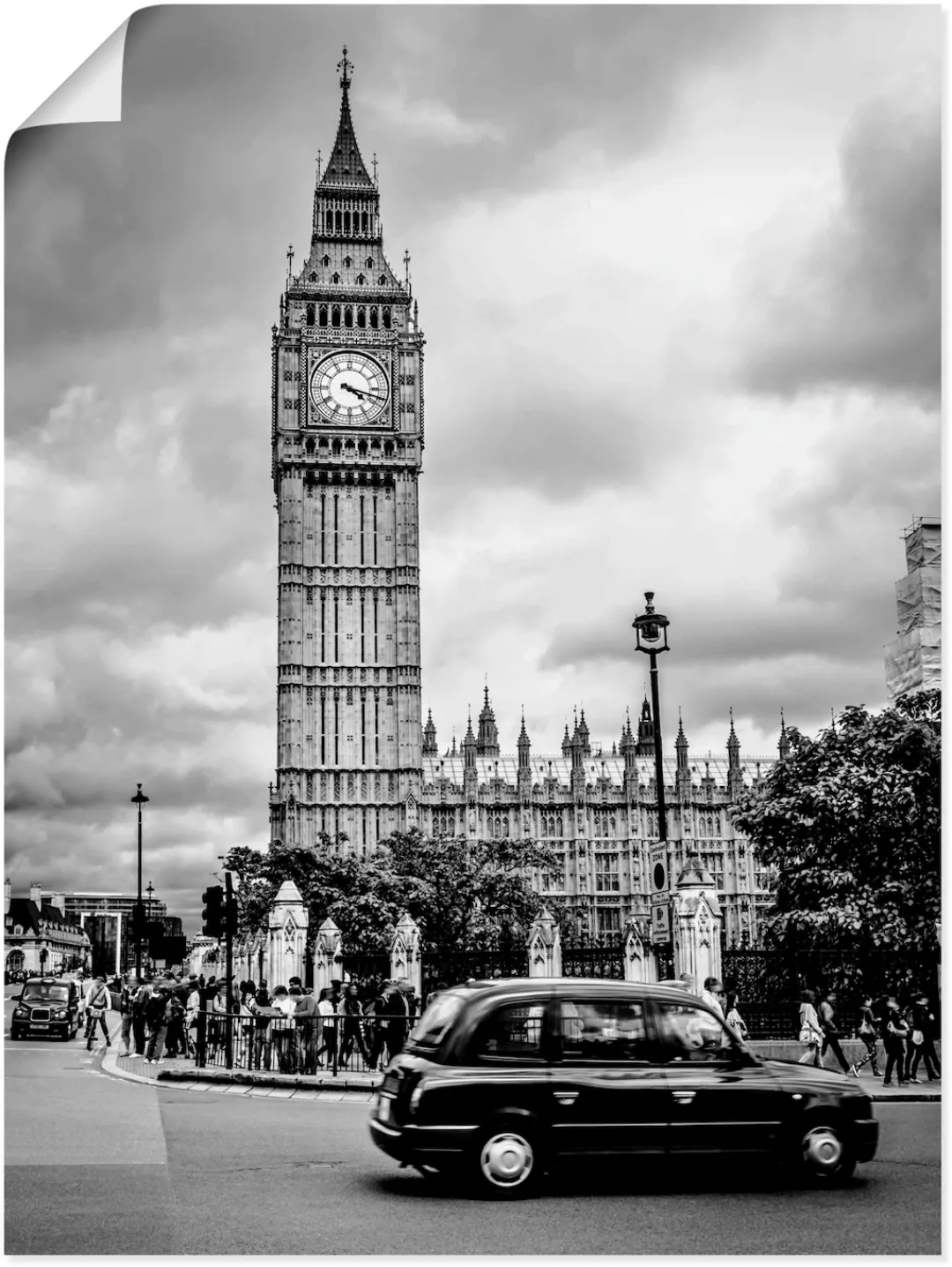 Artland Wandbild »London Taxi und Big Ben«, Gebäude, (1 St.), als Leinwandb günstig online kaufen