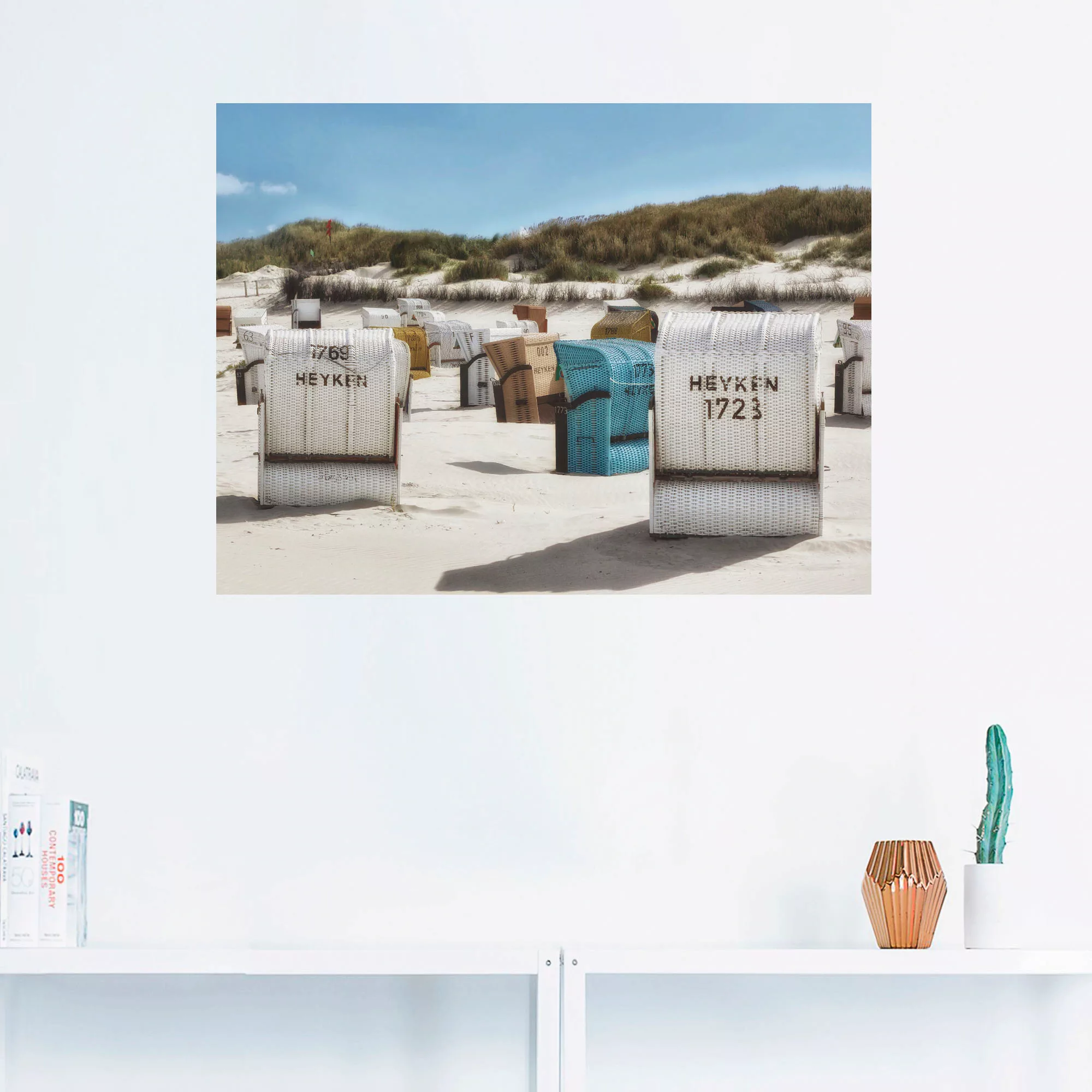 Artland Wandbild »Ein Tag am Meer«, Strand, (1 St.), als Leinwandbild, Post günstig online kaufen