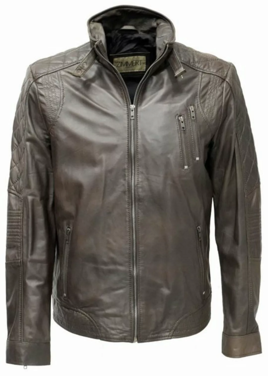 Zimmert Leather Lederjacke Gilbert gesteppt in washed Mocca, Braun, Cognac, günstig online kaufen