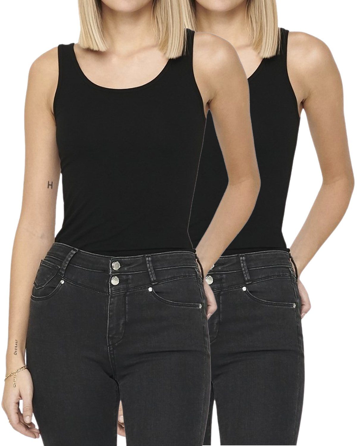 ONLY Tanktop (2er-Pack) Basic long Shirt günstig online kaufen