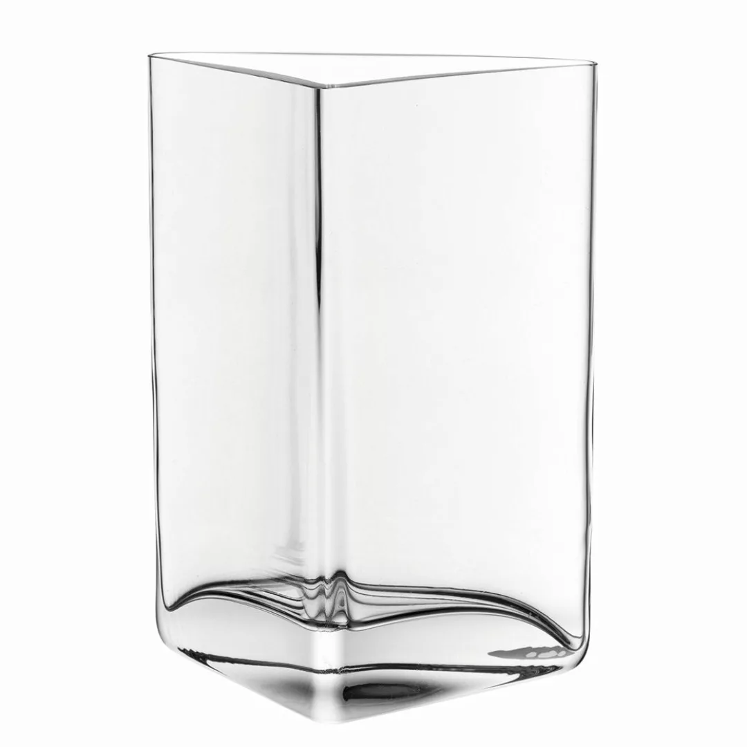 home24 Leonardo Vase Centro II Dreieckig Transparent Kristallglas 18x23x10 günstig online kaufen