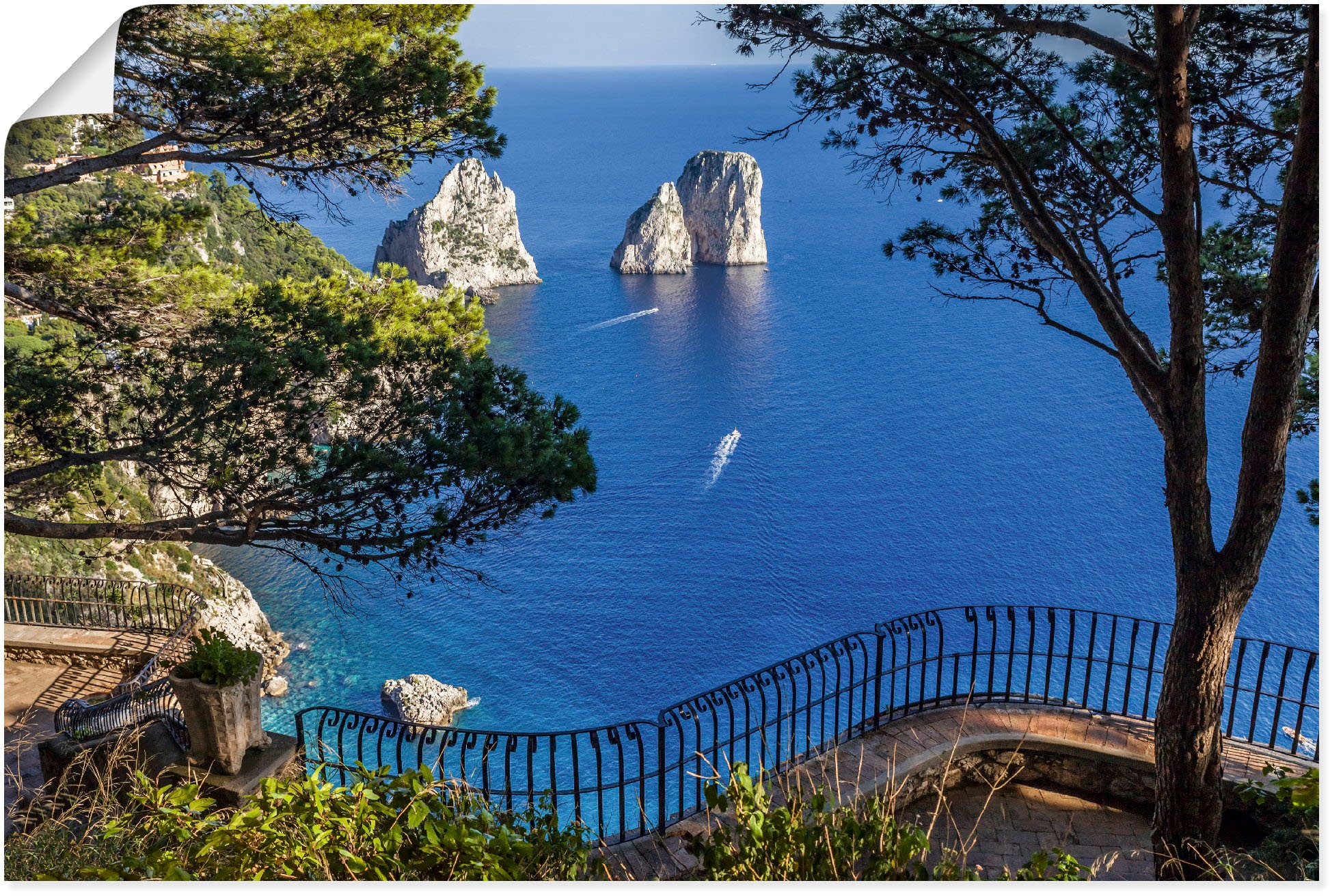 Artland Wandbild »Faraglione-Felsen auf Capri, Italien«, Meer Bilder, (1 St günstig online kaufen