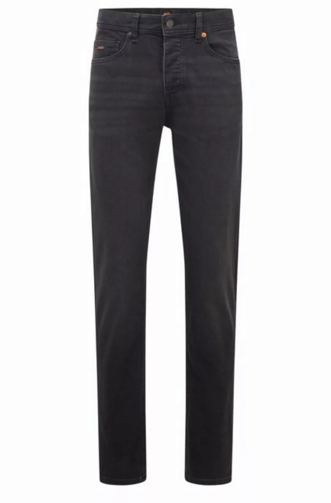 BOSS 5-Pocket-Jeans Tapered-Fit Jeans aus grauem Super-Stretch-Denim günstig online kaufen