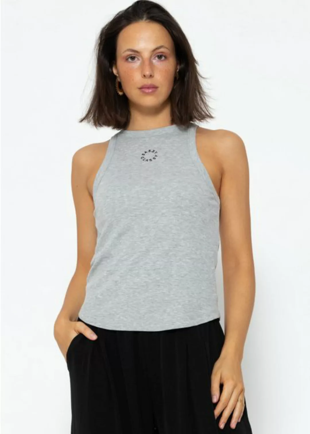 SASSYCLASSY Tanktop Tank Top mit Sassyclassy Stickerei Geripptes Top mit St günstig online kaufen