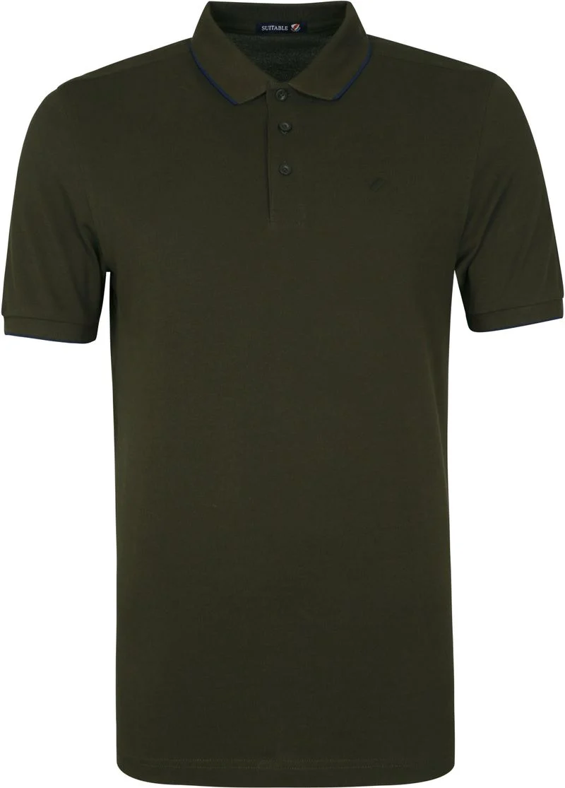 Suitable Poloshirt Tip Ferry Olive Grün - Größe M günstig online kaufen