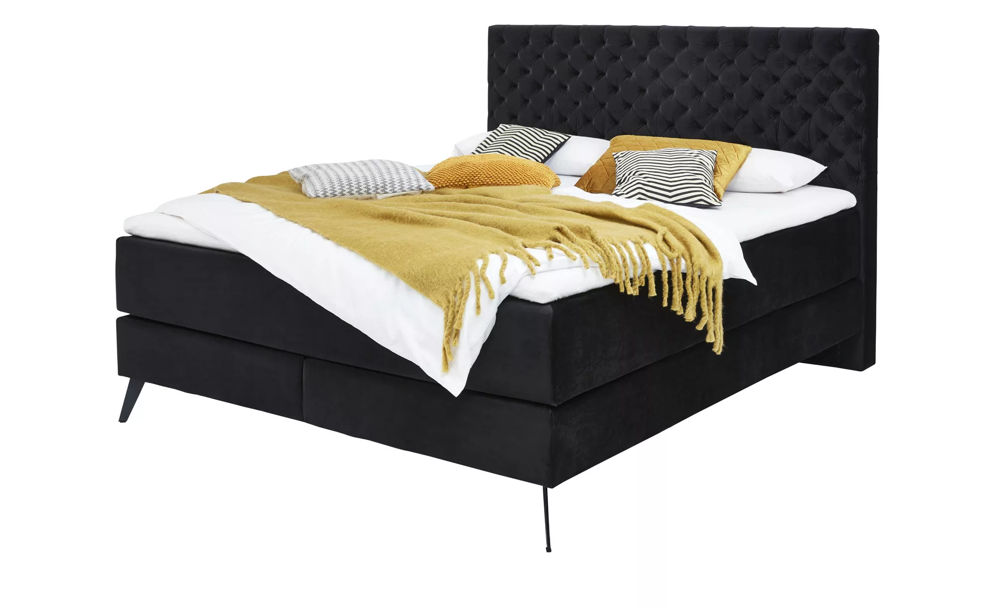 Boxspringbett  Cumberland ¦ schwarz ¦ Maße (cm): B: 182 H: 130 T: 211 Bette günstig online kaufen