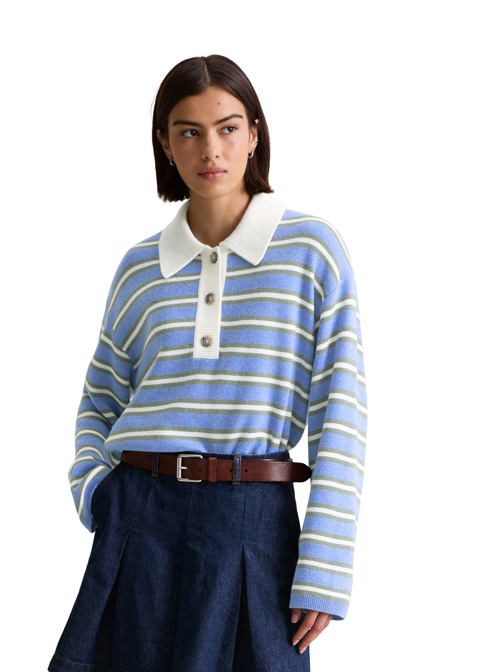 Marc OPolo DENIM Strickpullover, regular fit aus softem Schurwolle-Viskose- günstig online kaufen