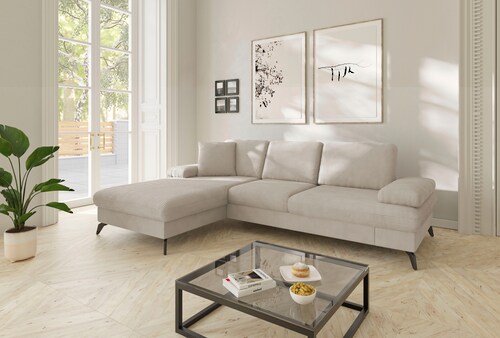 sit&more Ecksofa »Morris Jubi L-Form«, inkl. Armteilfunktion und 1 Zierkiss günstig online kaufen