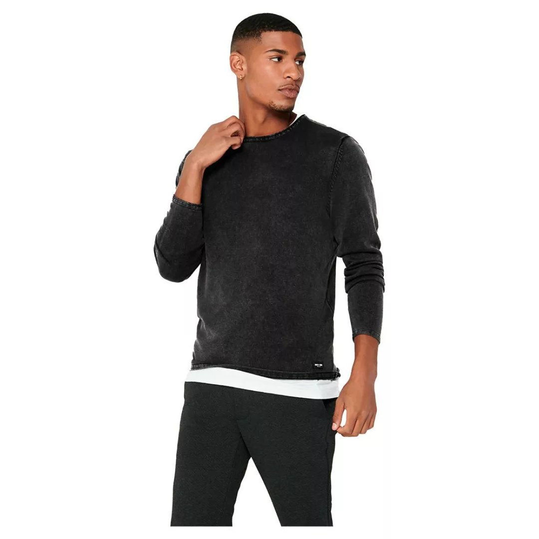 Only & Sons Garson Life 12 Wash Pullover XS Black günstig online kaufen