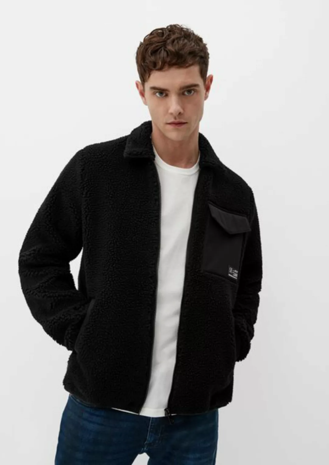 QS Allwetterjacke Jacke aus Teddyplüsch günstig online kaufen