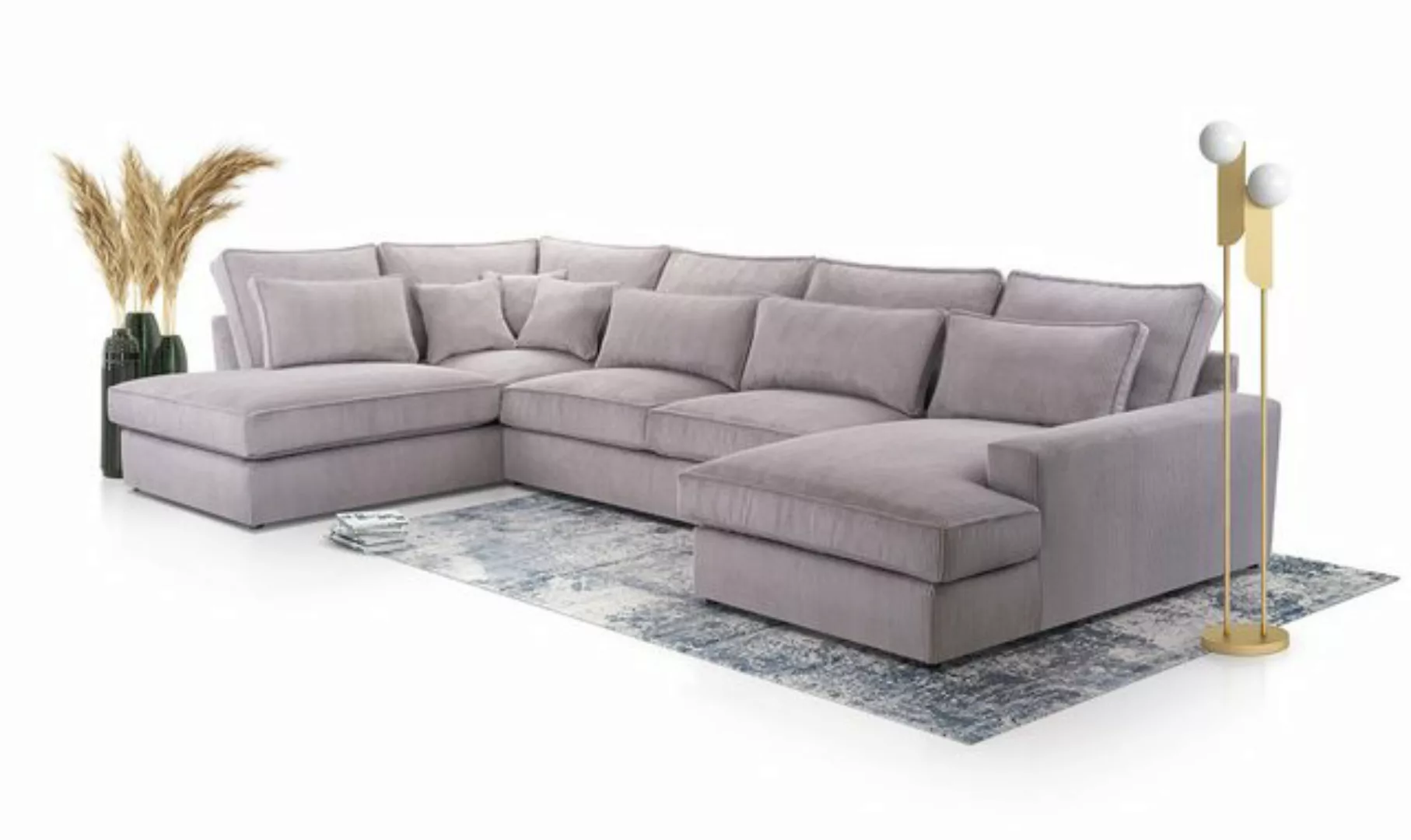 AN-MOEBEL4U Ecksofa Eckcouch MATTEO U 398x176/225x93, Polyurethanschaum T35 günstig online kaufen