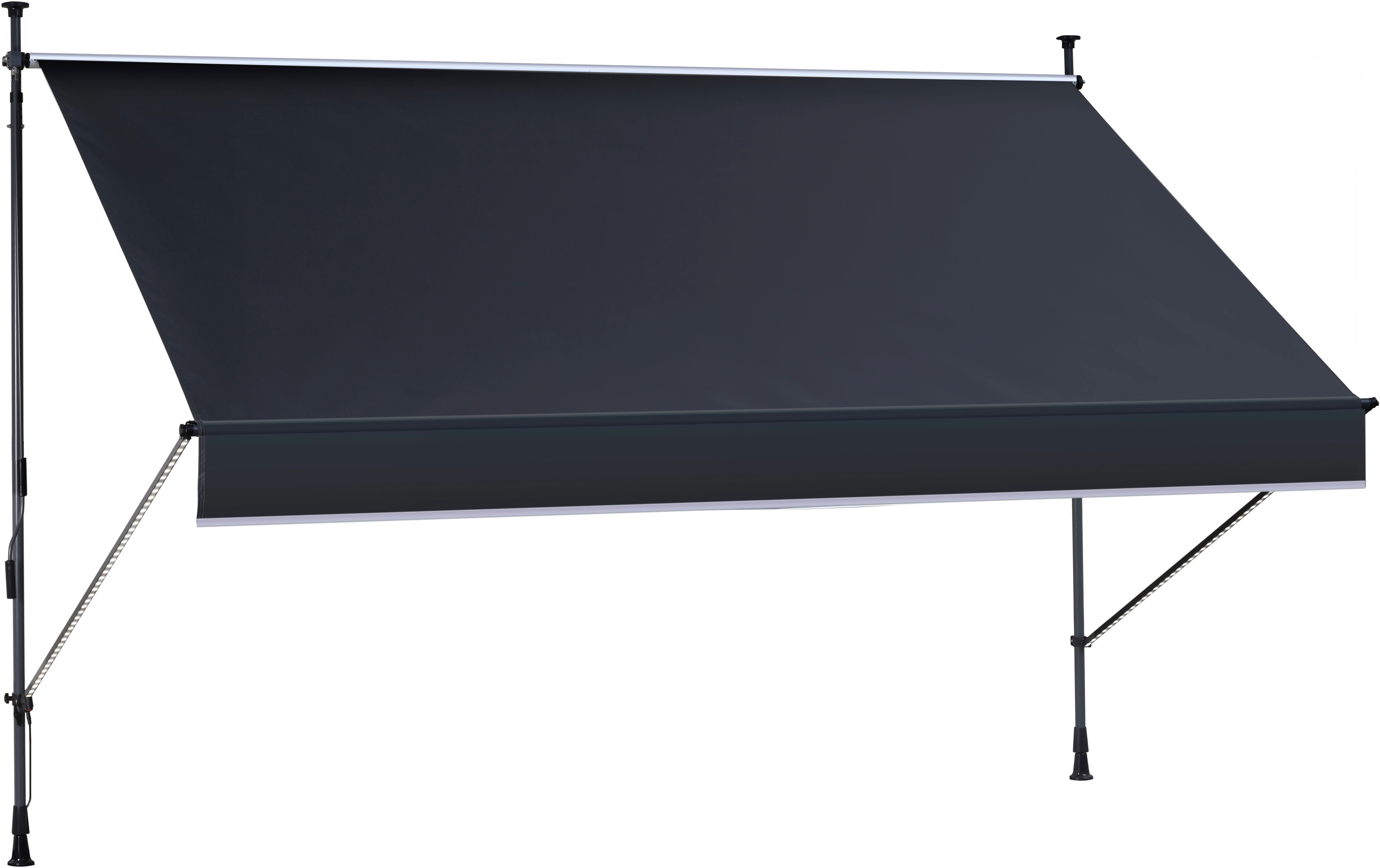 KONIFERA Klemmmarkise mit LED-Warmlichtstreifen Breite/Ausfall: 350/150 günstig online kaufen