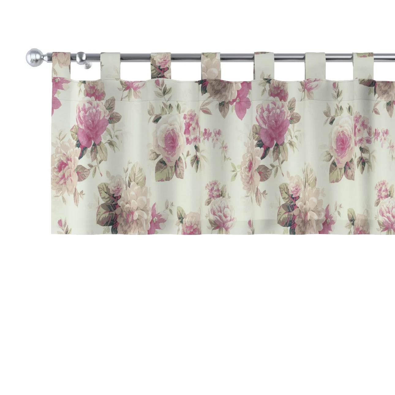 Kurzgardine mit Schlaufen, beige- rosa, 130 x 40 cm, Londres (141-07) günstig online kaufen