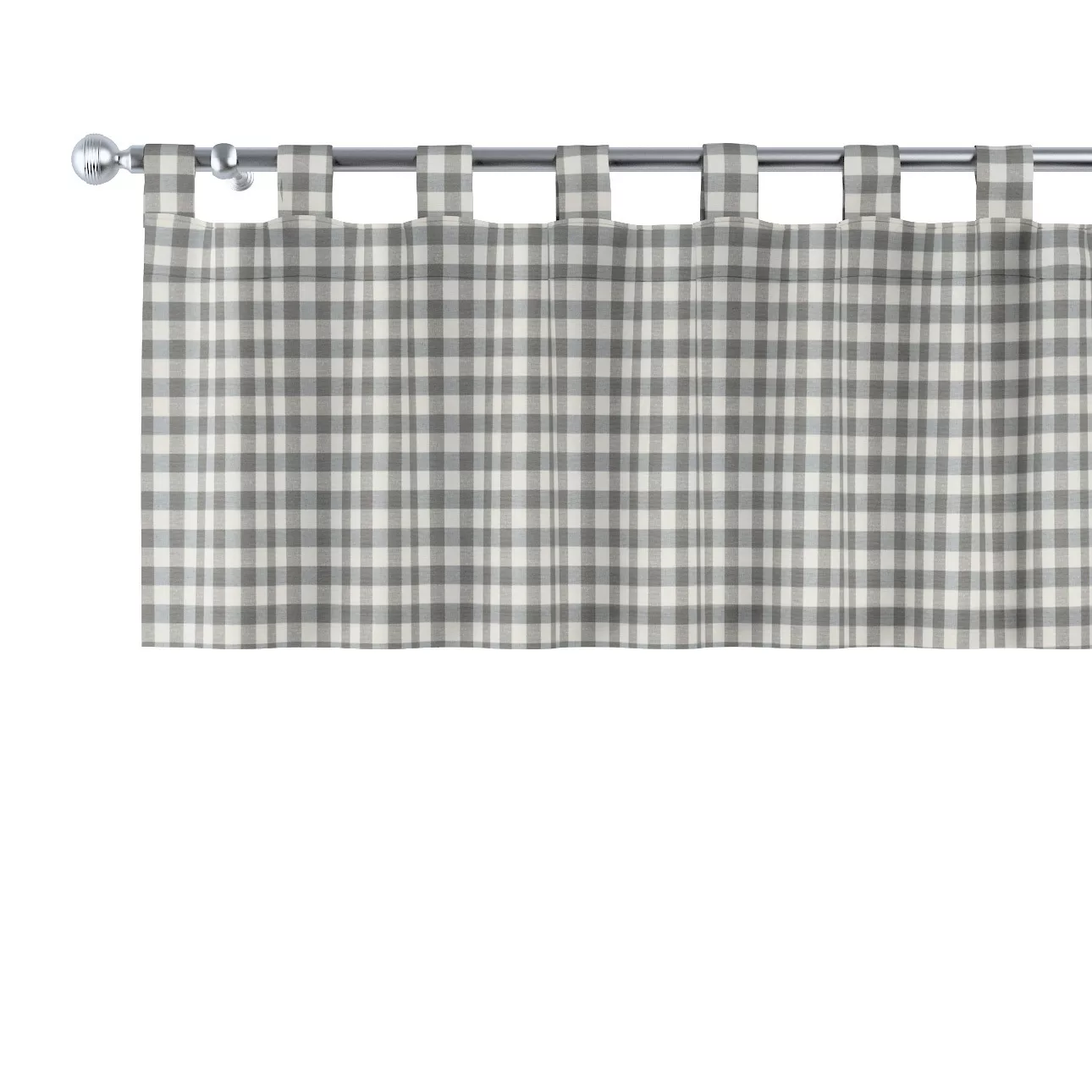 Kurzgardine mit Schlaufen, grau-ecru , 260 x 40 cm, Quadro (136-11) günstig online kaufen