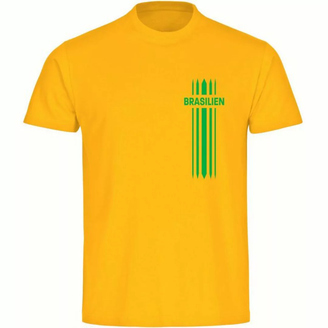 multifanshop T-Shirt Herren Brasilien - Streifen - Männer günstig online kaufen